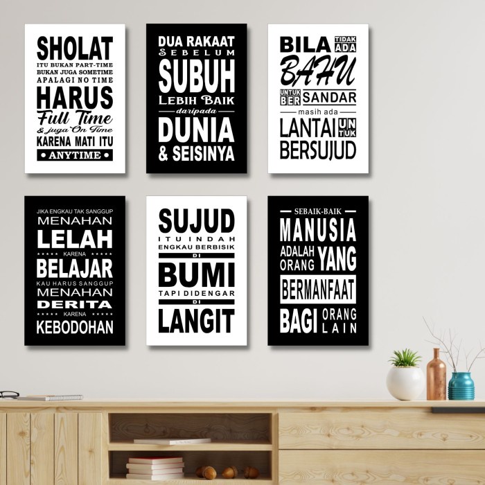 (Expert) HIASAN DINDING QUOTES ISLAM / Dekorasi Dinding Islami / Walldecor