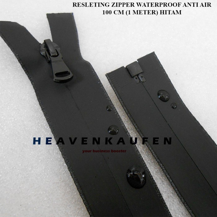 

Resleting Zipper 100 cm - 1 Meter Anti Air Waterproof Buka Lepas Hitam