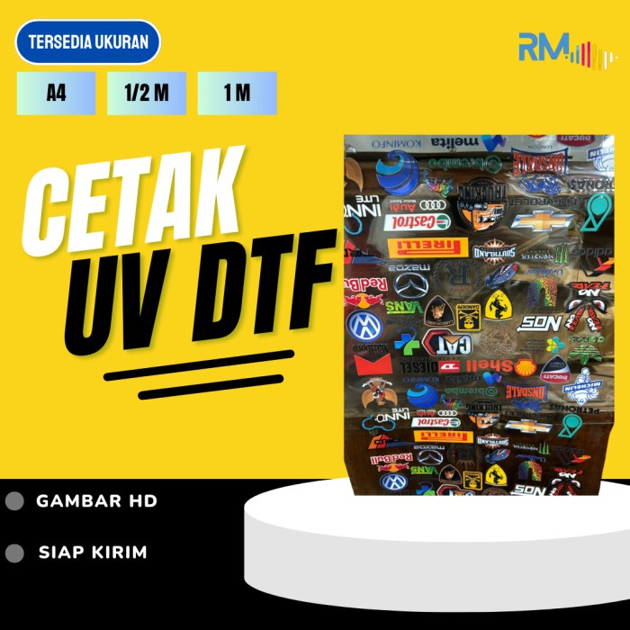 

Cetak UV DTF - meteran / sticker decal kering
