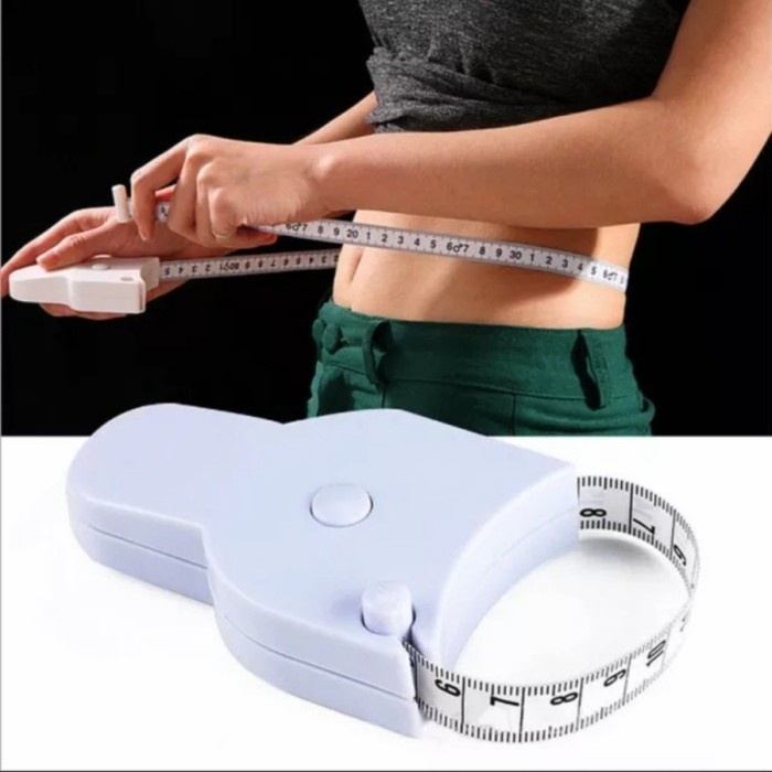 

Meteran Badan Gulung Putar Otomatis Alat Ukur Lingkar Tubuh Fitnes Dada 150cm