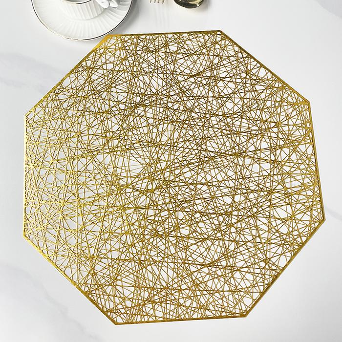 (Expert) <COD> Loyal Bosque Taplak Meja Tamu Bulat Gold dan Silver Anti Air 38CM Round / Taplak Meja