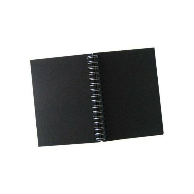 

IK! Buku Jurnal Sketchbook A6 / A5 Hitam black paper journal scrapbook