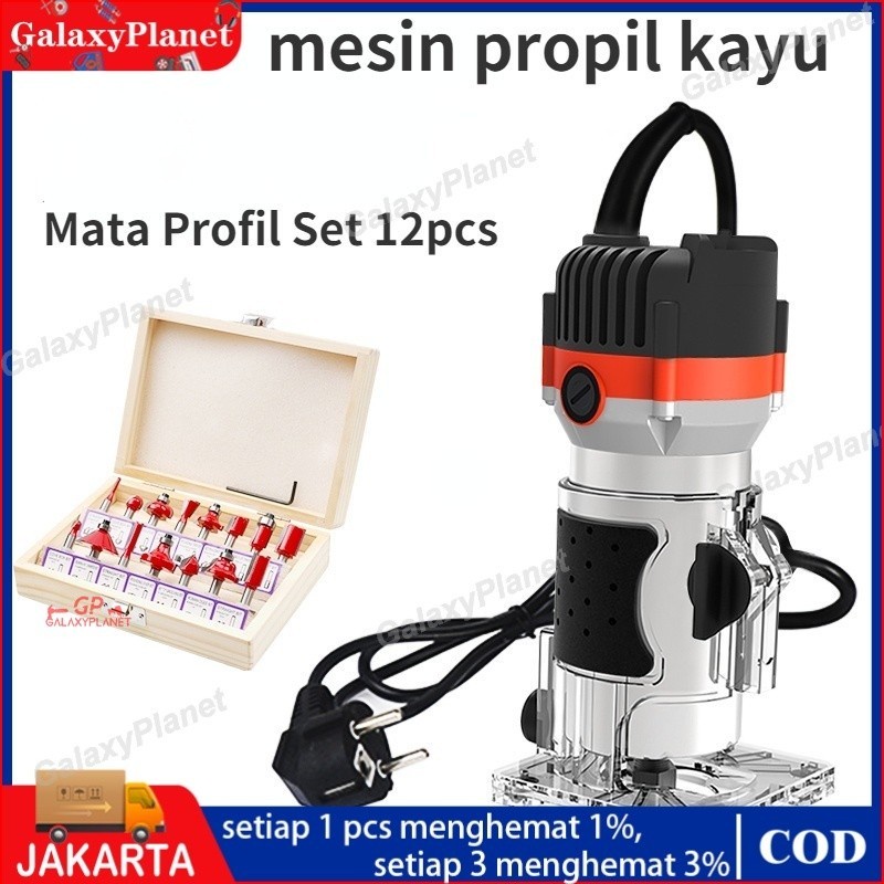 PROMO MESIN PROFIL ROUTER TRIMMER KAYU UKIR 6.35MM TRIMER KOMPLIT MATA PROFIL SET MATA PROFIL SET