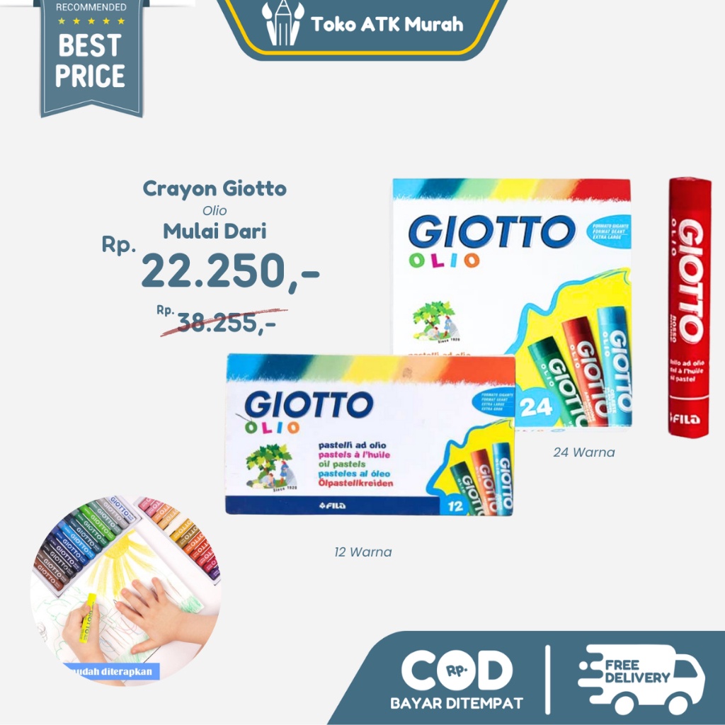 

IK! Crayon 12 Warna / 24 warna Olio Giotto - Oil Pastels