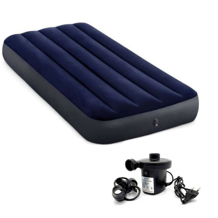 Intex kasur angin durabeam blue single 64756