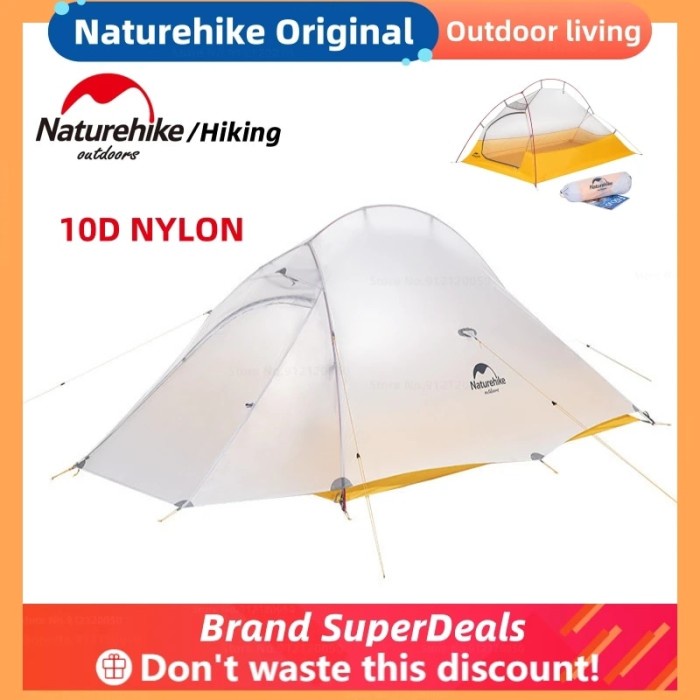 Naturehike Cloud Up 10D Nylon Double Tent Upgraded Camping Tent