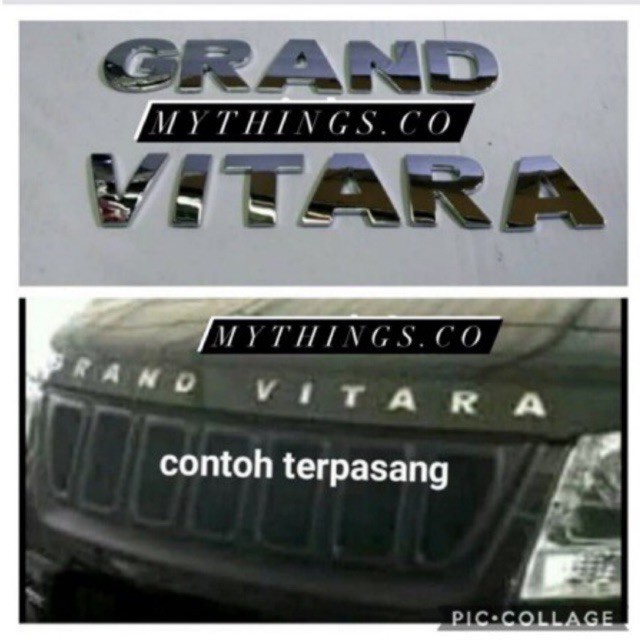 Emblem kap mesin GRAND VITARA warna chrome