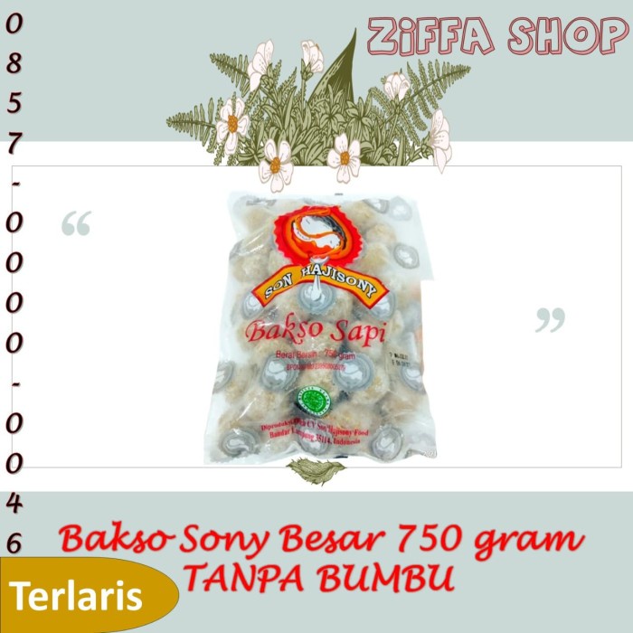 

Bakso Besar Sony 50 butir TANPA BUMBU Baso Soni Son Haji Lampung