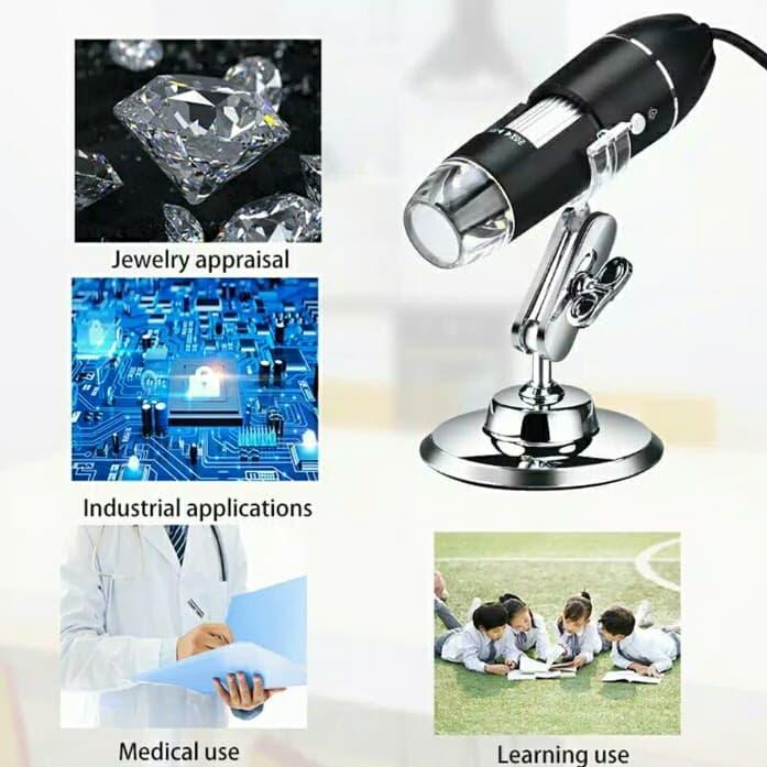 Microscope Digital 1600X 8 Led Zoom Endoscope Microskop Usb Endoskop Produk Unggulan
