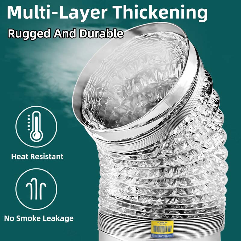 Kitchen Dryer Vent Hose Bendable Fume Hose Flexible Aluminumfoil Ducting Insulated Air Ducting High