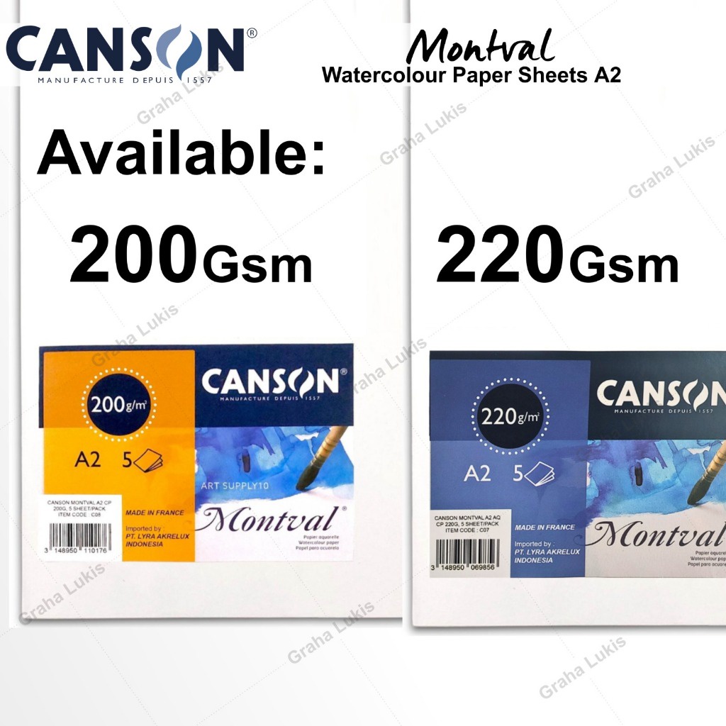 

IK! Canson Montval Watercolour Paper A2 200 gsm / 220 gsm