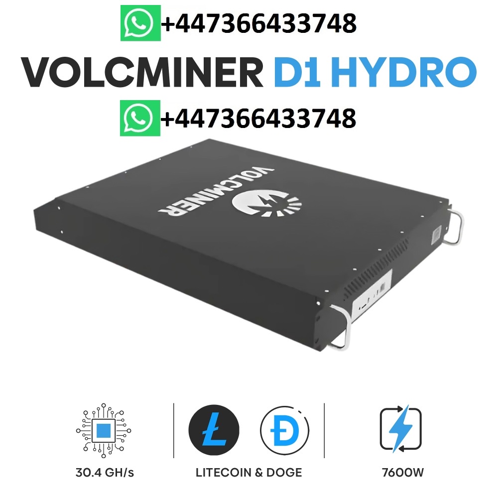 Assembled Product VolcMiner D1 Hydro (30.4GH/s) - Scrypt (DOGE/LTC) Miner - New