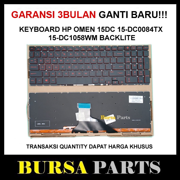 KEYBOARD HP OMEN 15DC 15-DC0084TX 15-DC1111TX 15-DC1058WM 15-DC1093TX