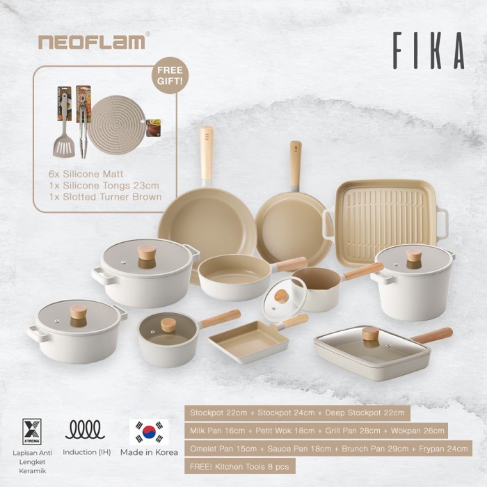 YukBuruanPromobanyak- Panci Keramik Korea / Neoflam Fika Set