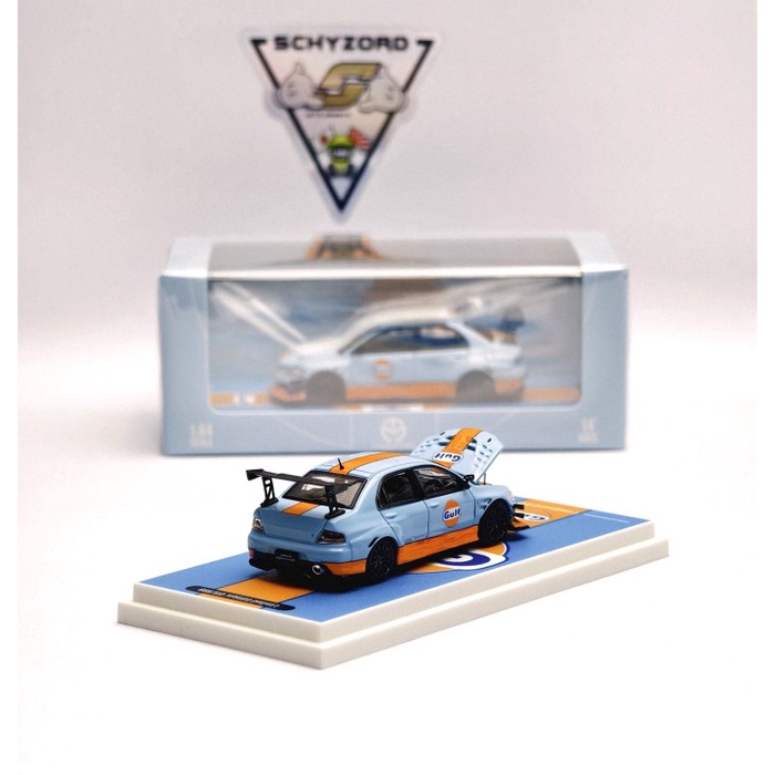 PROMO TIME MICRO MITSUBISHI LANCER EVOLUTION EVO IX GULF JDM JAPAN GT WING OPEN HOOD LIMITED EDITION