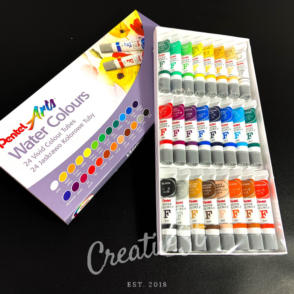 

IK! PENTEL Cat Air Water Color 24 Warna Set Paint Lukis Watercolor