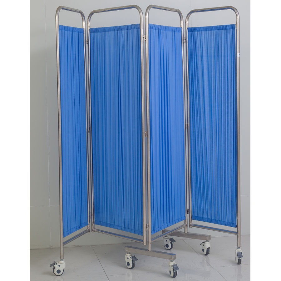 New Hospital Ward Folding Screen Medical Curtain Screen Hospital Bed Curtain Hospital Mobile 4 Foldi