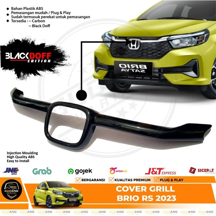 Cover Grill Honda Brio SATYA RS 2023 - 2025 Hitam kilat Carbon kilat