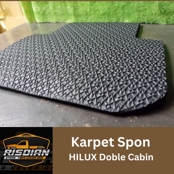 Karpet Mobil Doble Cabin Ford Ranger Karpet Spon Alas Bak Tebal 15 Mm