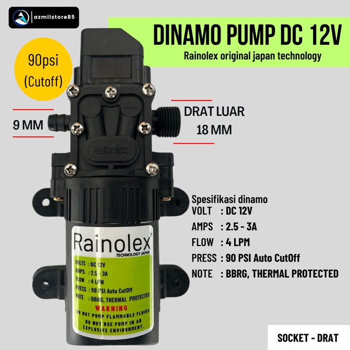 POMPA AIR DC 12V / CUCI MOBIL MOTOR / DINAMO POMPA SPRAYER