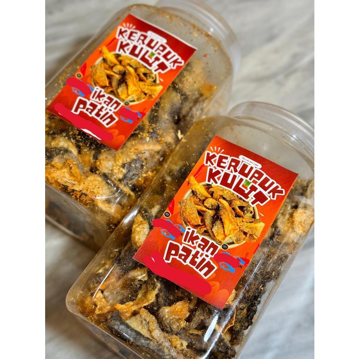 

Kerupuk Kulit Ikan Patin Balado berat total 230 gram