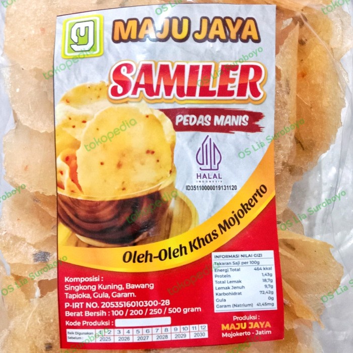 

Murah camilan singkong samiler mentah pedas manis 500gram