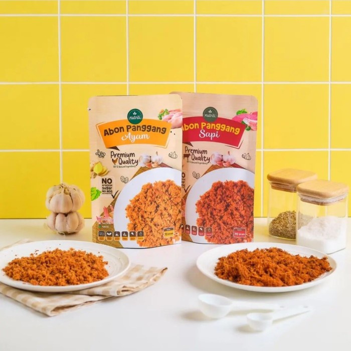 

ABON PANGGANG SAPI & AYAM PREMIUM ORGANIK SEHAT TANPA MSG by NUTRITI