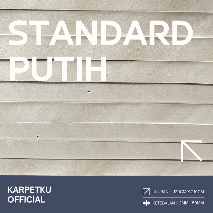 

New Eva Sponge / Busa Hati / Spon Ati PUTIH (125 X 220) *HARGA PER MM*