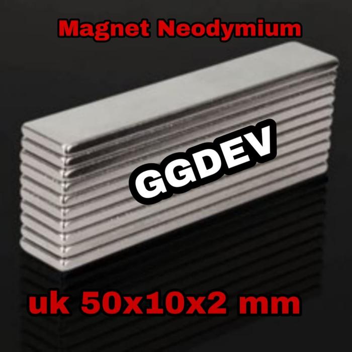 

New Magnet Neodymium Kotak 50x10x2 mm Super Kuat rarely