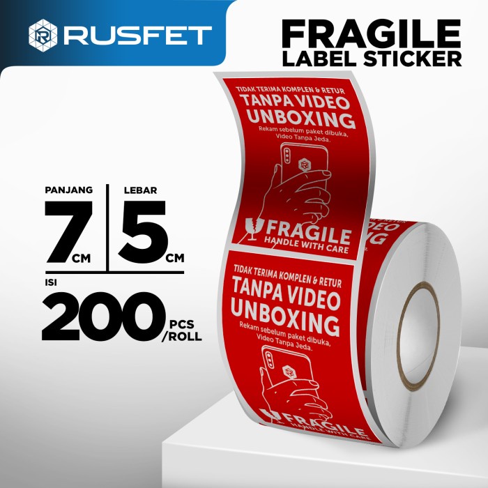 

New STICKER STIKER UNBOXING +FRAGILE LABEL VIDEO BUKA PAKET PER ROLL