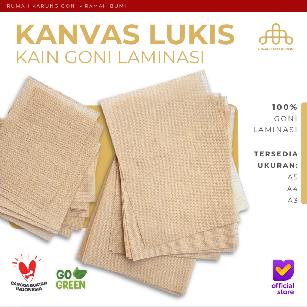 

Kanvas Lukis Goni - Canvas Lukis Lembaran Kain Goni - Media Lukisan - Kain Bahan Palet Lukis
