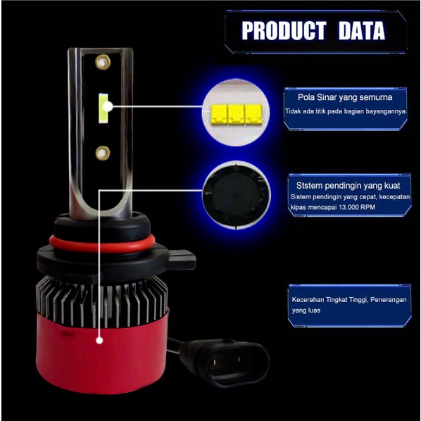 LAMPU LED MOBIL AYOTO 9012 HIR2 ORIGINAL