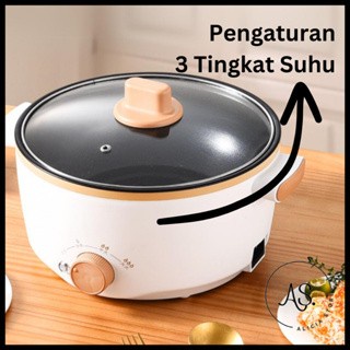 AY PANCI LISTRIK MULTIFUNGSI 3 IN 1 ELECTRIC ANTI LENGKET PUTIH 3L
