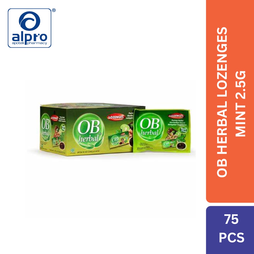 

Ob Herbal Lozenges Mint 2.5G 15 X 5S