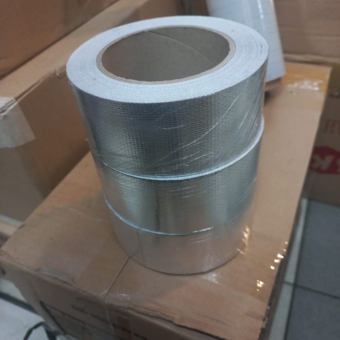 

ANTI SPLASH TAPE 2"X 25 M-ALMUNIUM-ALUMINIUM SERAT ISOLASI TAHAN PANAS
