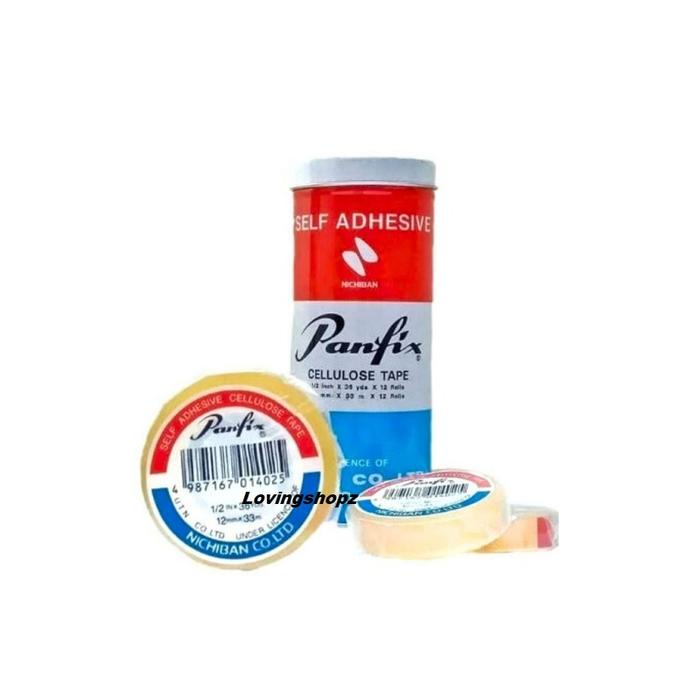

SELOTIP ISOLATIP PANFIX 1/2 INCH X 10 YARDS PER KALENG - 12 ROLL, SATU KALENG ISI 12 PCS -