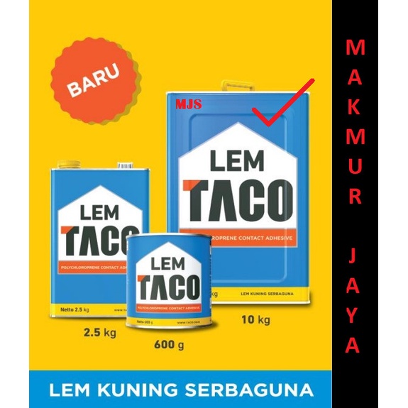 

LEM TACO HPL EDGING / LEM KUNING SERBAGUNA / SETARA PRIMA D 10 KG