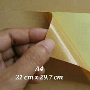 

100 LBR STIKER LABELS KRAFT (KERTAS COKLAT) UKURAN A4
