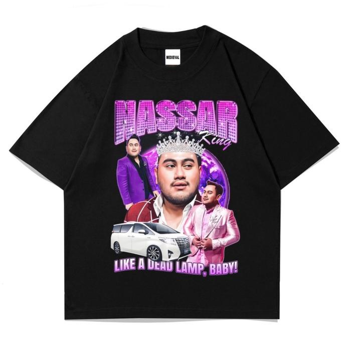 Gentz -Kaos Baju KING NASSAR / Tshirt Oppa Kiyowo Oversize Vintage / Bootleg Premium Rap tee /