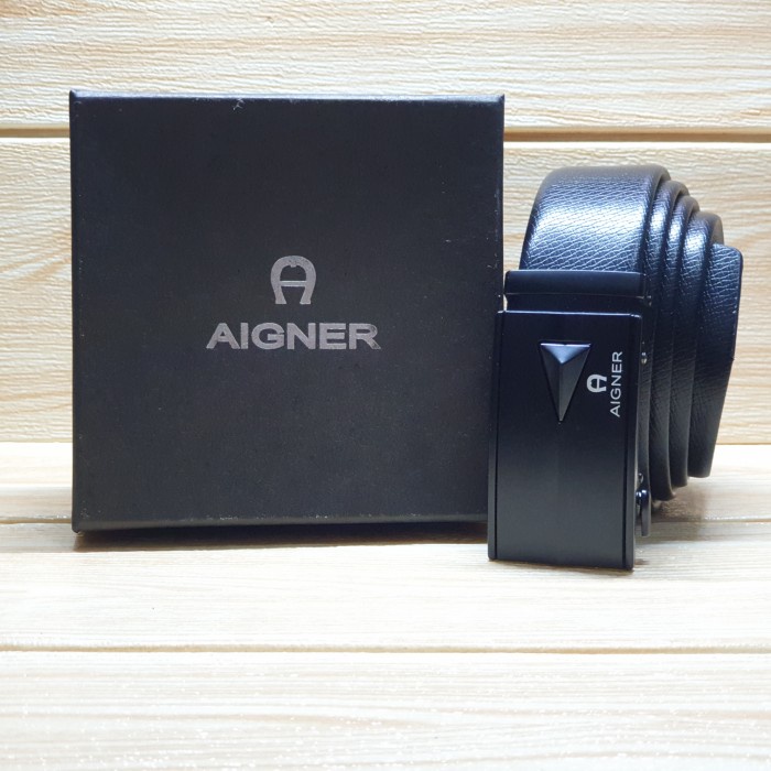 GESPER PRIA KULIT ASLI MERK AIGNER