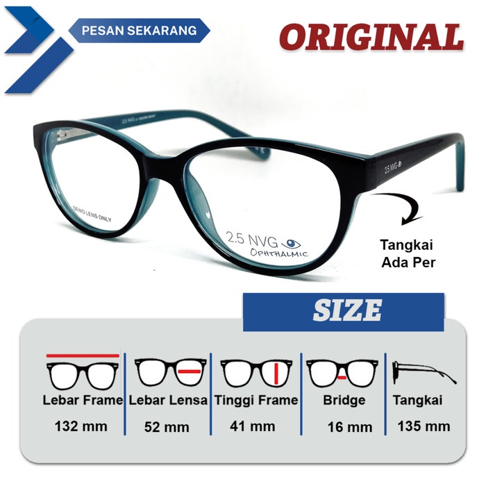 FRAME KACAMATA ORIGINAL PRIA / WANITA NVG OPH 201 FULL FRAME