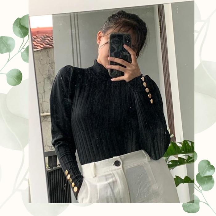 INNER RAJUT TURTLENECK PREMIUM LENGAN PANJANG IMPORT MANSET BAJU