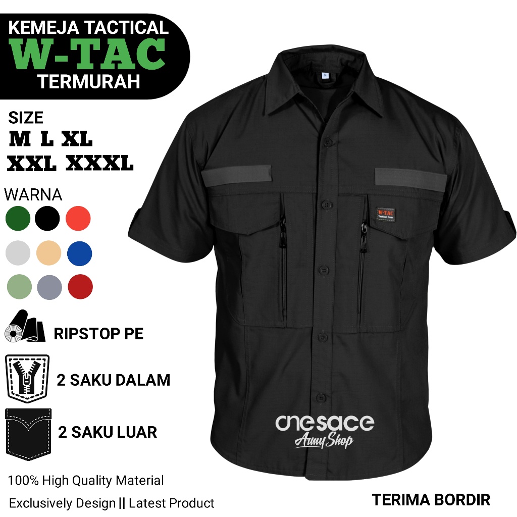 Kemeja Tactical WTAC Lengan Pendek Baju PDH PDL