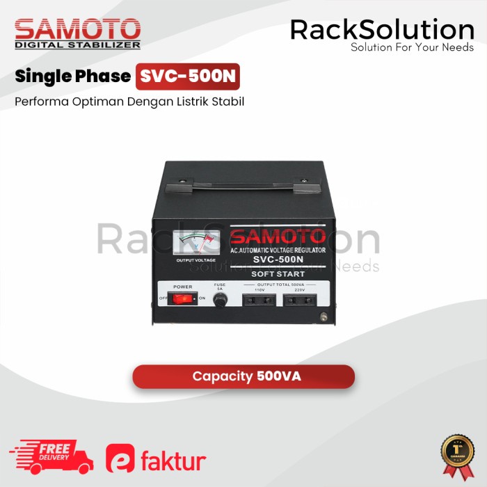 Ready SVC500N Samoto Stabilizer Servo Motor 500Va Single Phase Stabilizer