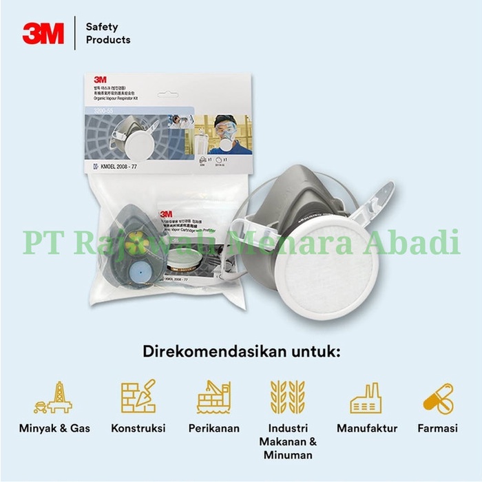 3M Masker 3200-55 Spray Kit Respirator 3200 & Filter 3311K-55
