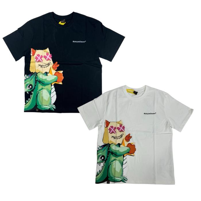 Styla-RIC Ricky Is Clown Dinosaur Smiley Tshirt