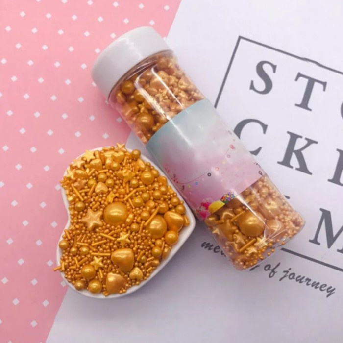 

Sprinkle Kue Hiasan Topper Mutiara Cake Pearl Edible 130gr