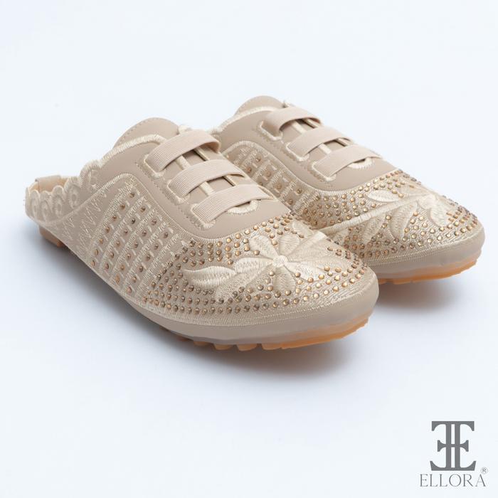 ELLORA EY-9245 Sepatu Sandal Flat Wanita Slip on Import