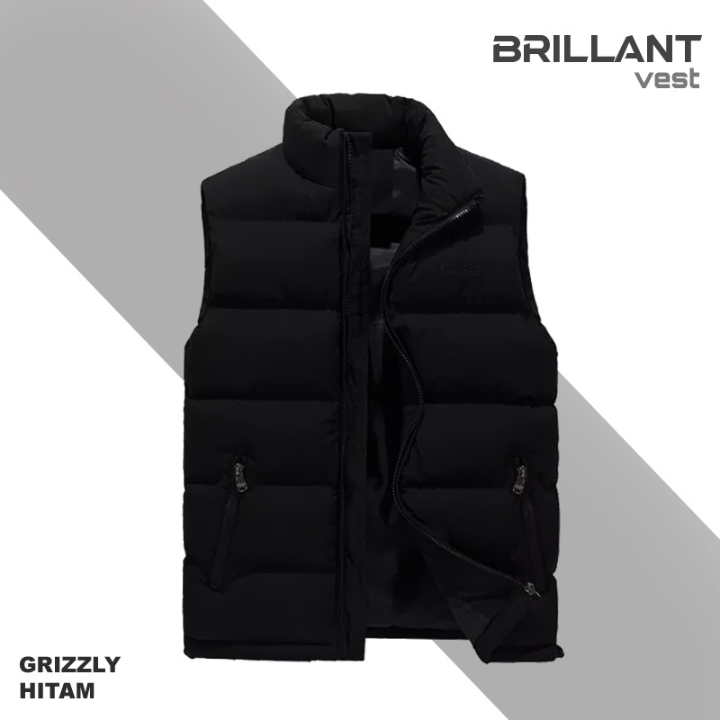 Brillant - GRIZZLY Rompi Pria Parasut M-XXL Rompi Motor Jaket Puffer Anti Angin Waterproof