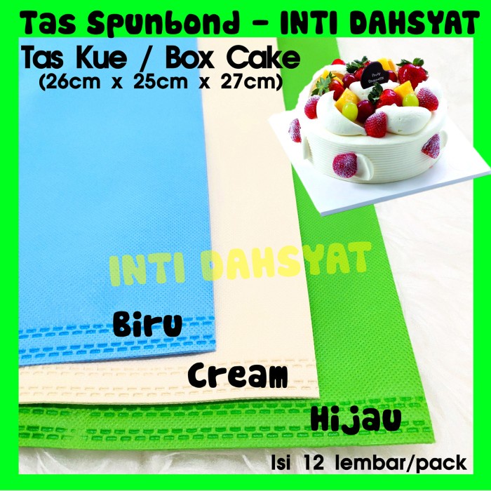New Tas KUE / Box Cake Spunbond Goodie Bag Size 25 (isi 12lembar) MURAH
